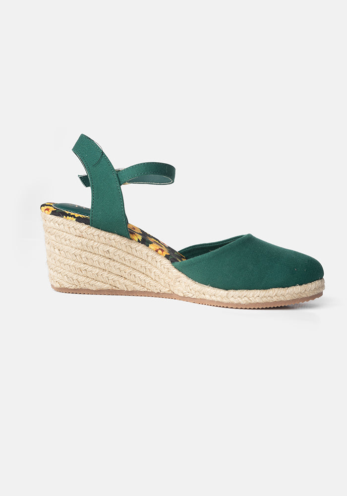 Green Espadrille Wedges