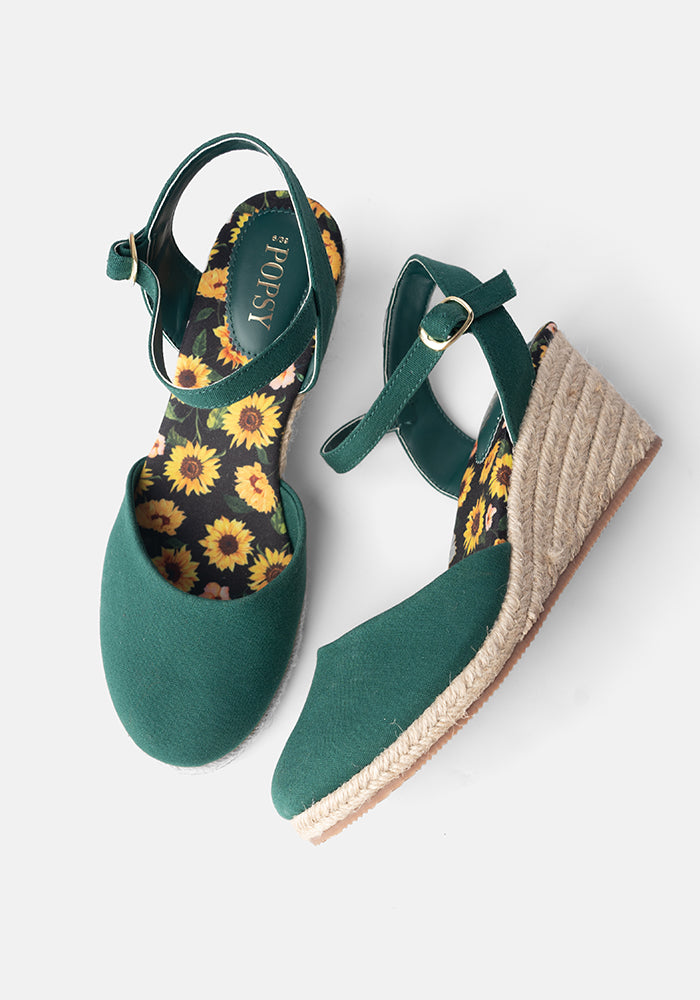 Green Espadrille Wedges