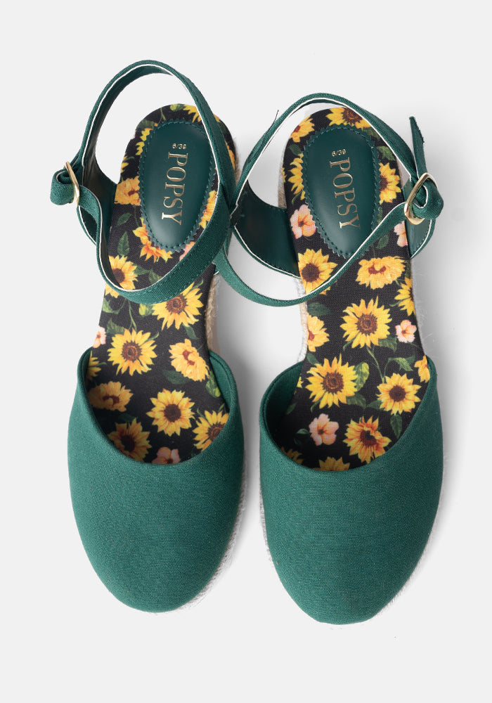 Green Espadrille Wedges