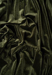 Estrella Moss Velvet Tiered Dress