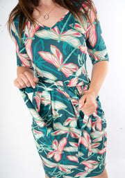 Etis Layered Dragonfly Print Dress