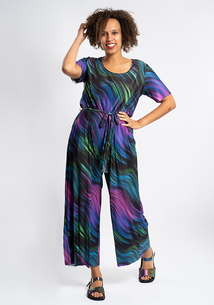 Every Inky Swirl Print Culotte Leg Jumpsuit