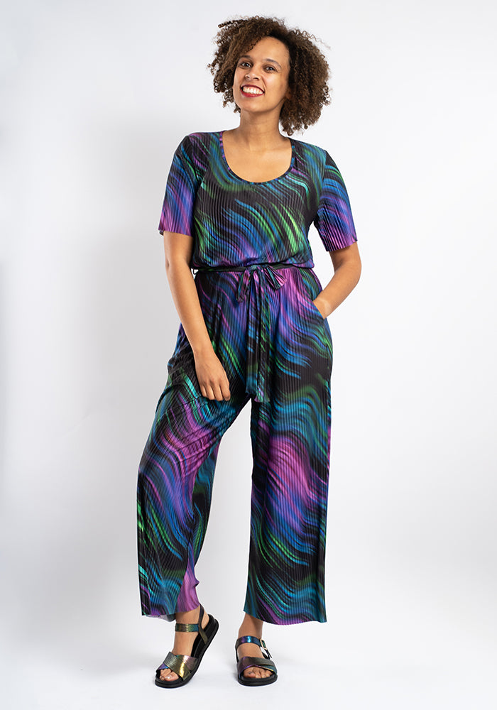 Every Inky Swirl Print Culotte Leg Jumpsuit
