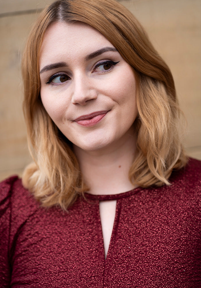 Evonne Wine Foil Keyhole Neck Trapeze Dress