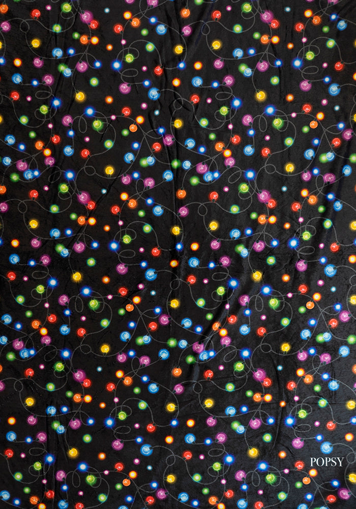 Fairy Lights Print Plush Throw Blanket (Pop-Under)