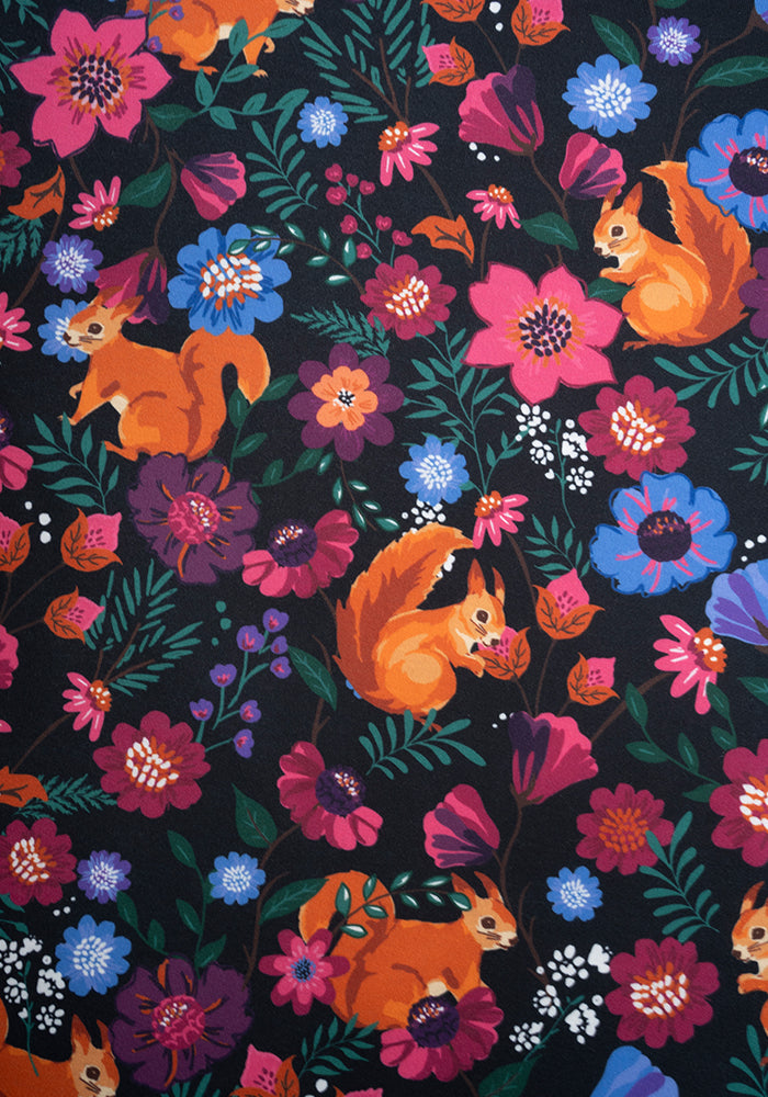 Children's Hidden Squirrel Print Dress (Ezrie)
