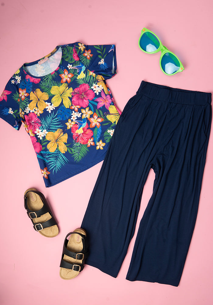 Lusia Tropical Print Top