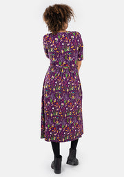 Fauna Fairy Garden Print Cotton Midi Dress