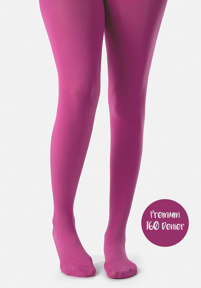 Front view of 160 Denier Opaque Premium Tights (Festival Fuchsia)