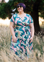 Ffion Layered Dragonfly Print Midi Dress
