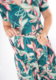 Ffion Layered Dragonfly Print Midi Dress