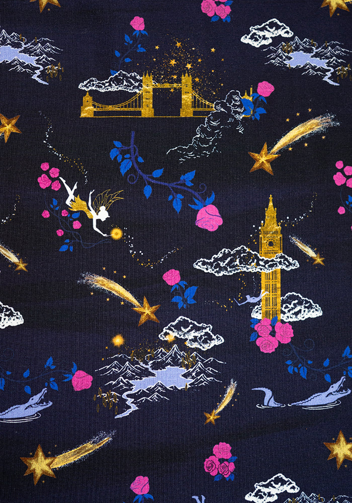 Finna Magical Story Print Cotton Midi Dress