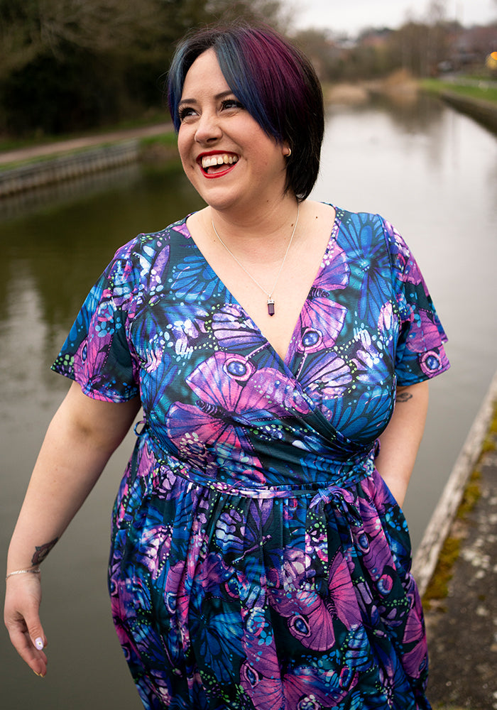 Fiora Butterfly Print Maxi Dress