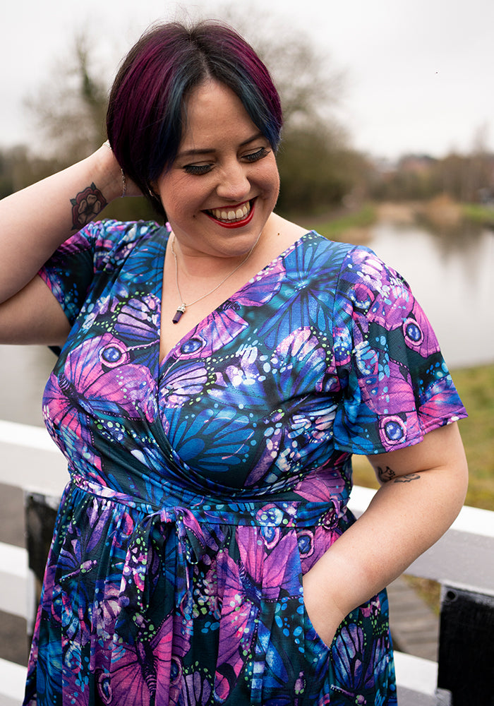 Fiora Butterfly Print Maxi Dress