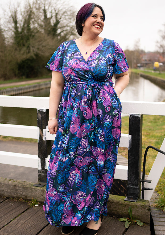 Fiora Butterfly Print Maxi Dress