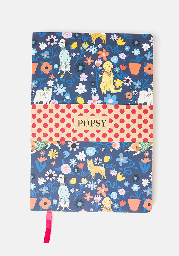 Popsy Floral Dog Print Notebook