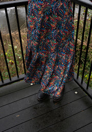 Flyn Paisley Print Tiered Hem Midi Dress