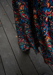 Flyn Paisley Print Tiered Hem Midi Dress