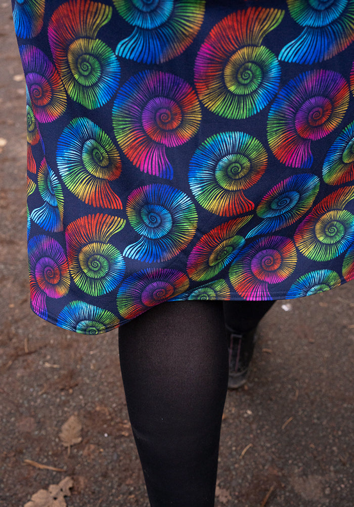 Fortune Rainbow Fossil Print Dress