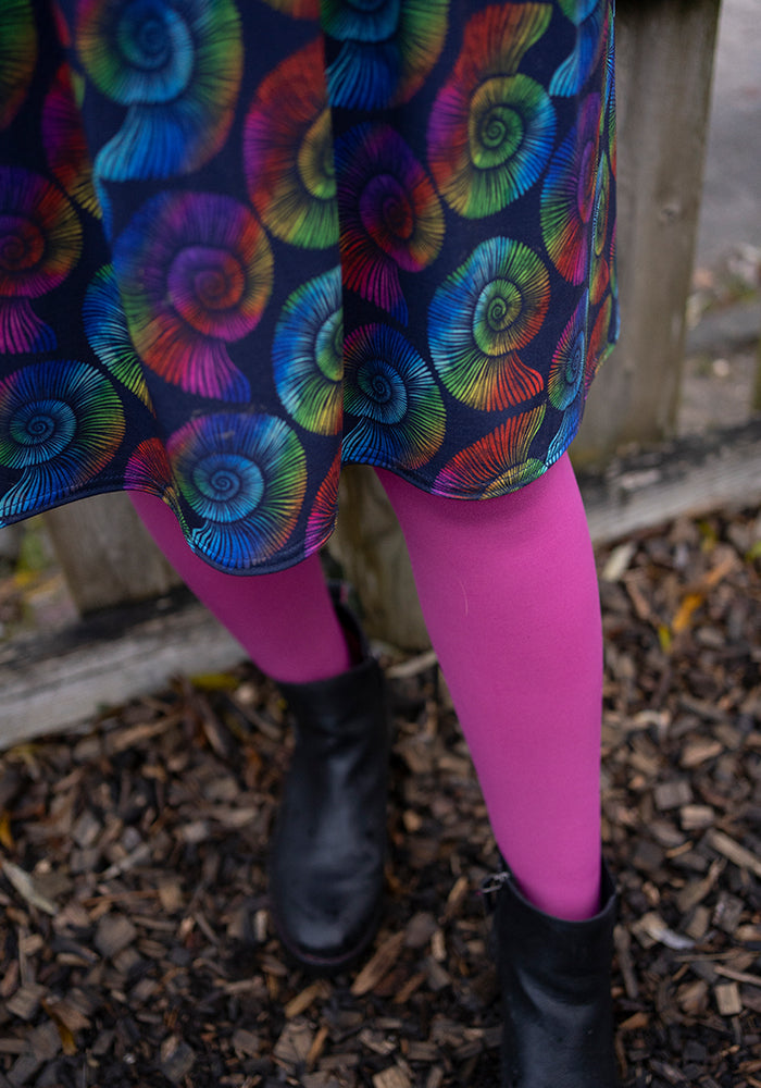 Fortune Rainbow Fossil Print Dress