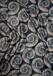 Pop-under Fossil Print Plush Blanket