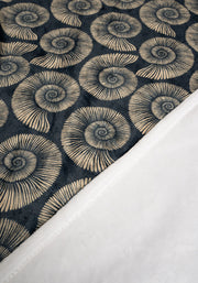 Pop-under Fossil Print Plush Blanket