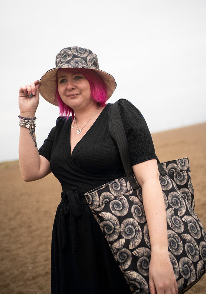 Second angle of Fossil Print Beach Bag