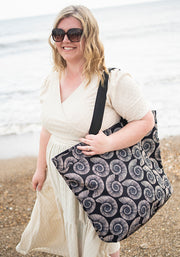 Fossil Print Beach Bag