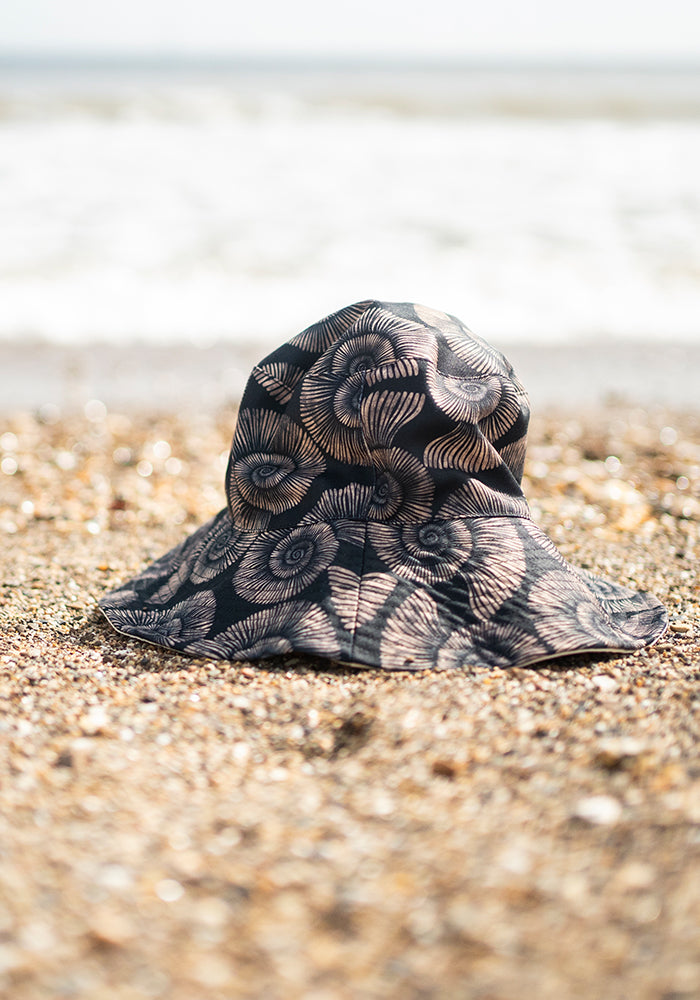 Second angle of Fossil Print Reversible Bucket Hat