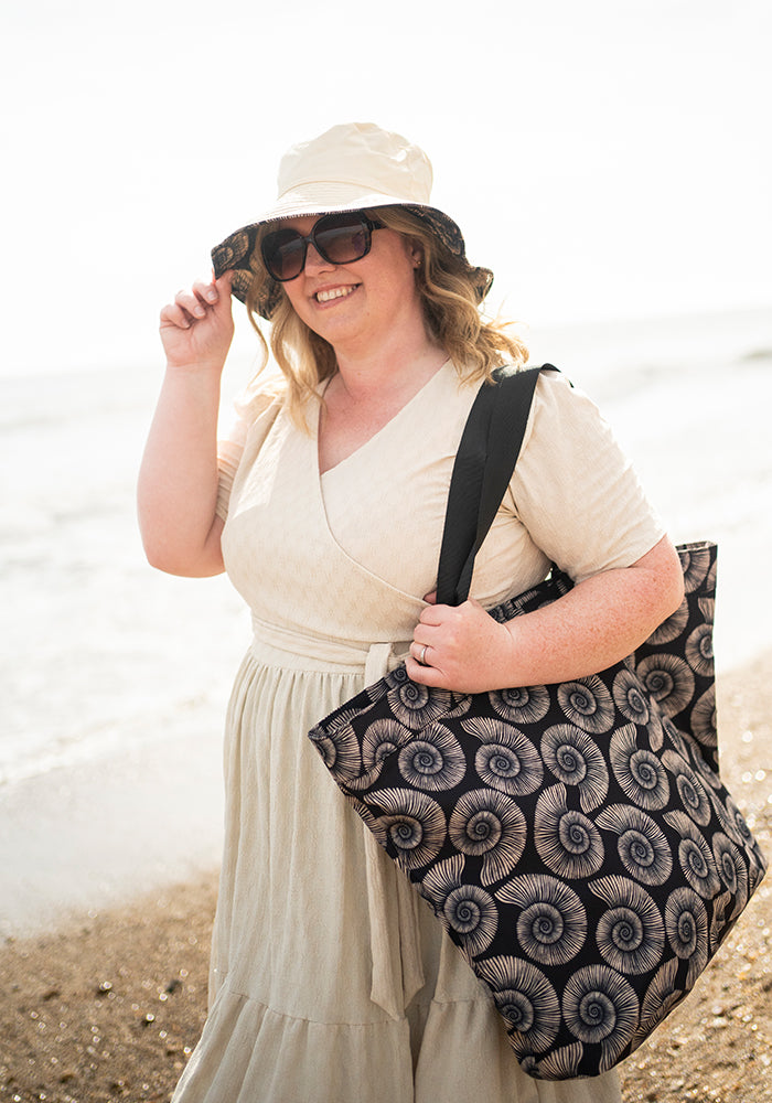 Fourth angle of Fossil Print Reversible Bucket Hat
