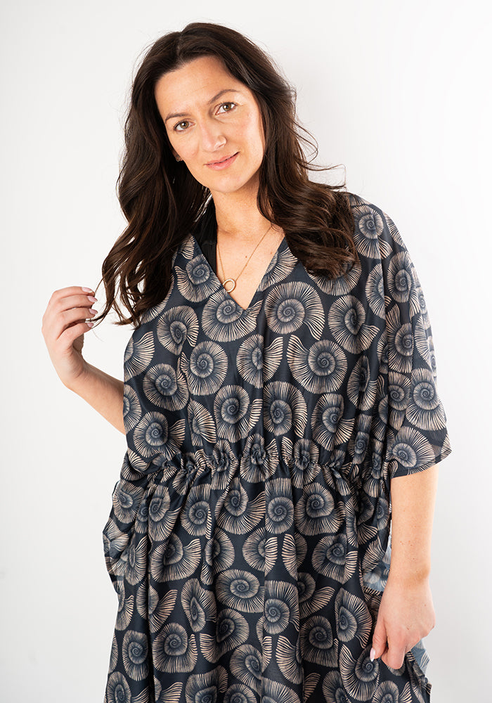 Fifth angle of Fossil Print Cover Up