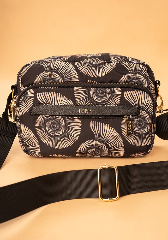 Fossil Print Cross Body Bag