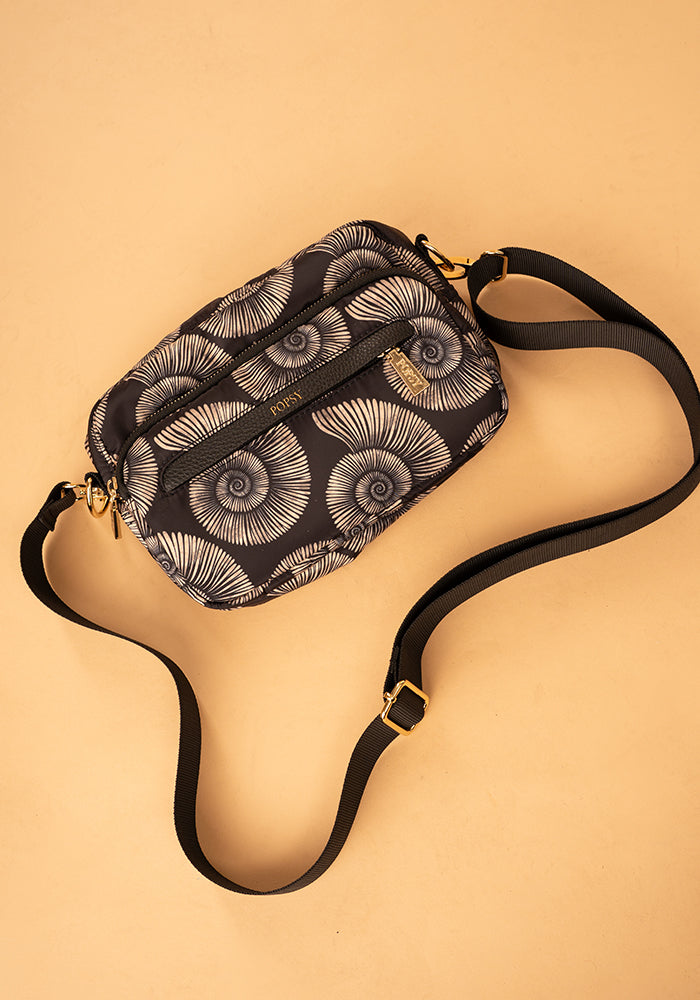 Fossil Print Cross Body Bag