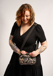 Fossil Print Cross Body Bag
