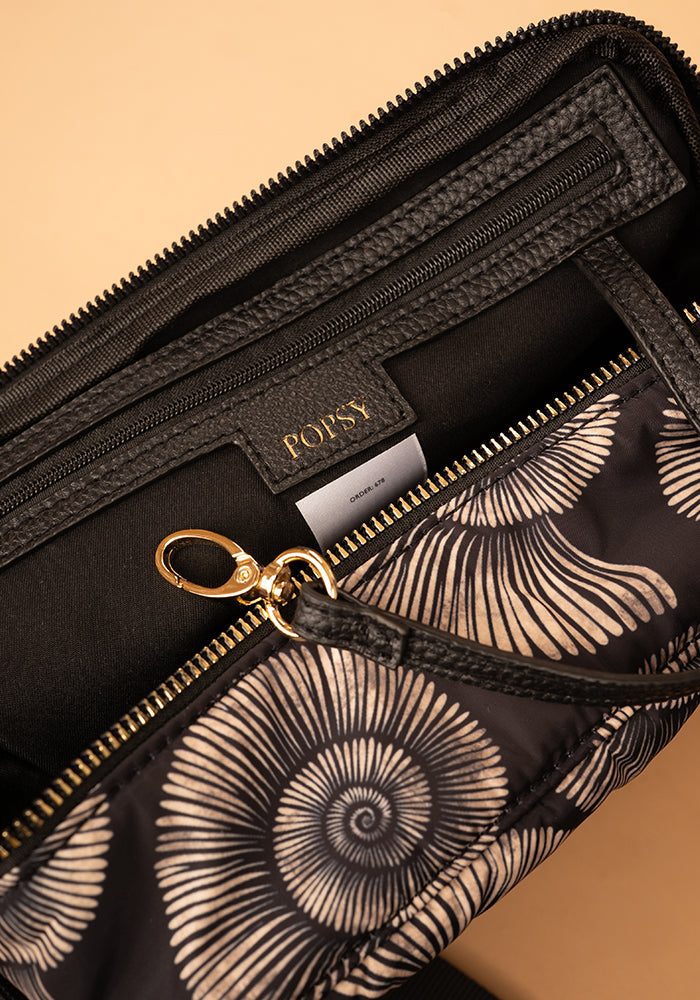Fossil Print Cross Body Bag