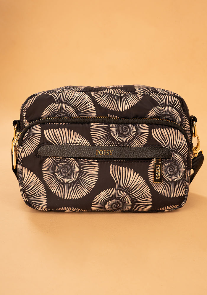 Fossil Print Cross Body Bag