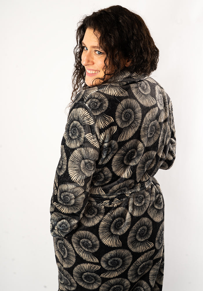 Fossil Print Dressing Gown