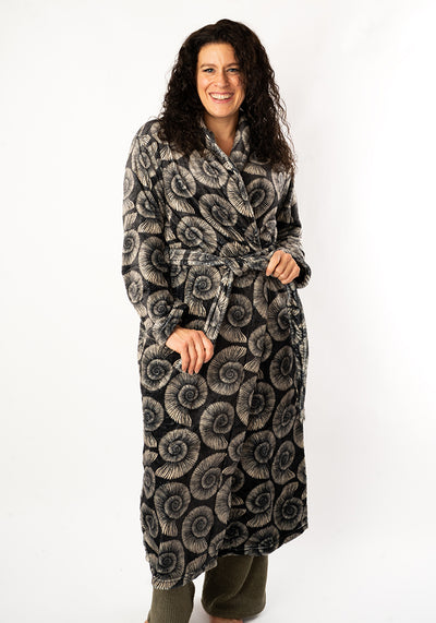 Fossil Print Dressing Gown