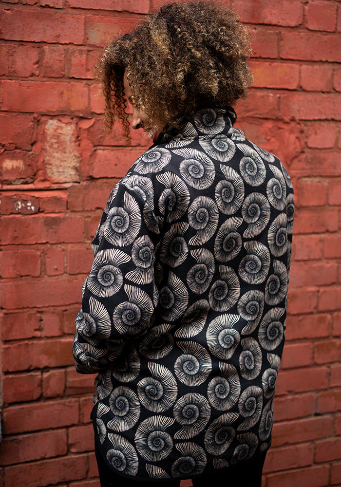 Seventh angle of Fossil Print Fleece Top