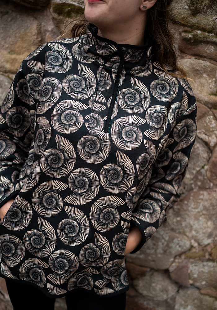 Eleventh angle of Fossil Print Fleece Top