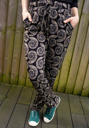 Taylen Fossil Print Viscose Harem Pants