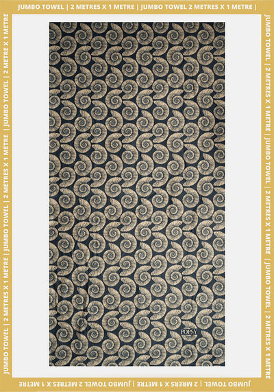 Fossil Print Jumbo Bath Sheet
