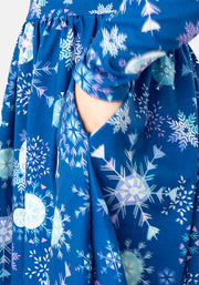 Children's Snowflakes Print Dress (Frost)