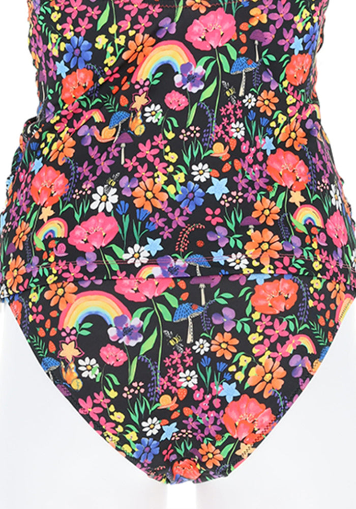 Second angle of Garden Rainbow Swim Briefs (Mid Rise)