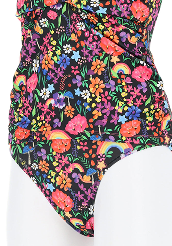 Third angle of Garden Rainbow Swim Briefs (Mid Rise)