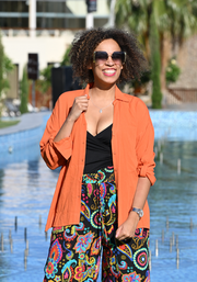 Laken Orange Woven Popsy Shirt