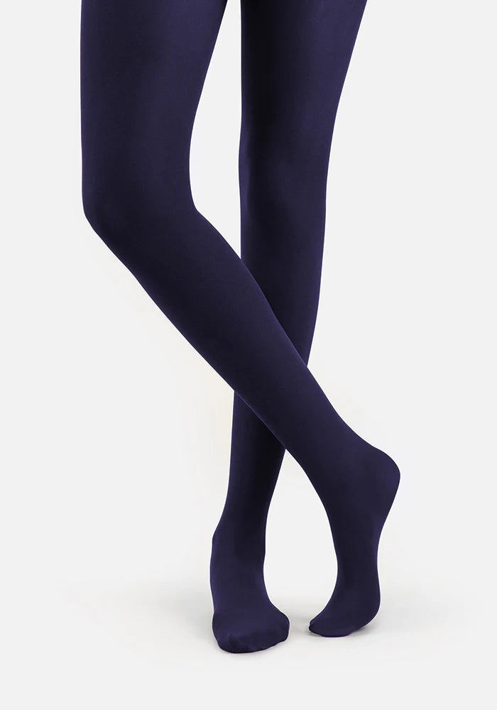 Front view of 160 Denier Opaque Premium Tights (Grape), enjoy all-day comfort with our rich Grape 160 denier tights.