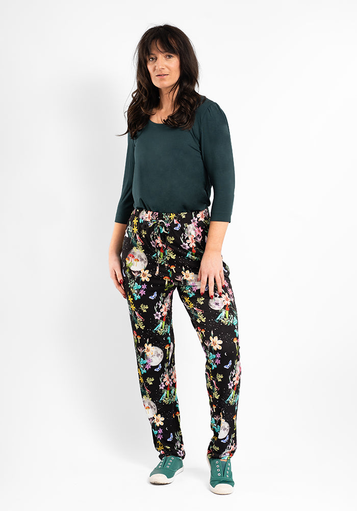 Second angle of Makena Sage Green Round Neck Viscose Top