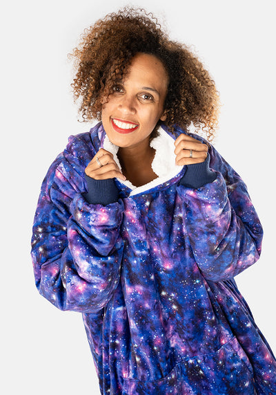 Popsy Pop-On Oversize Galaxy Print Hoodie