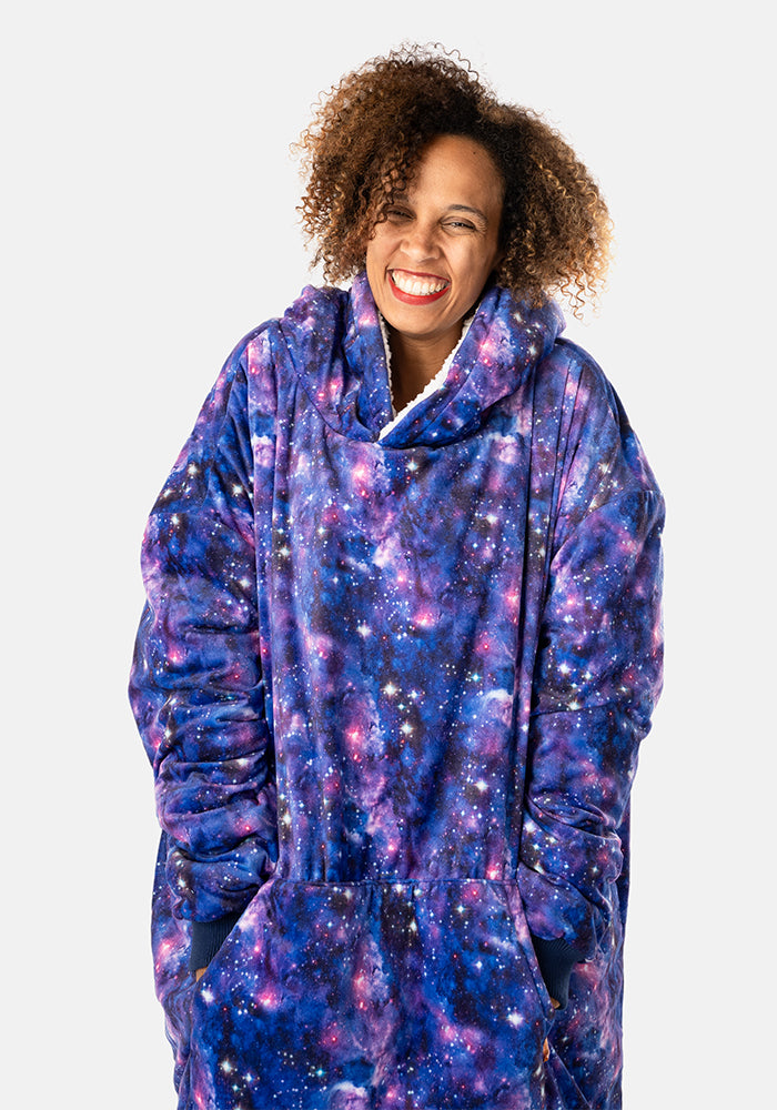 Popsy Pop-On Oversize Galaxy Print Hoodie